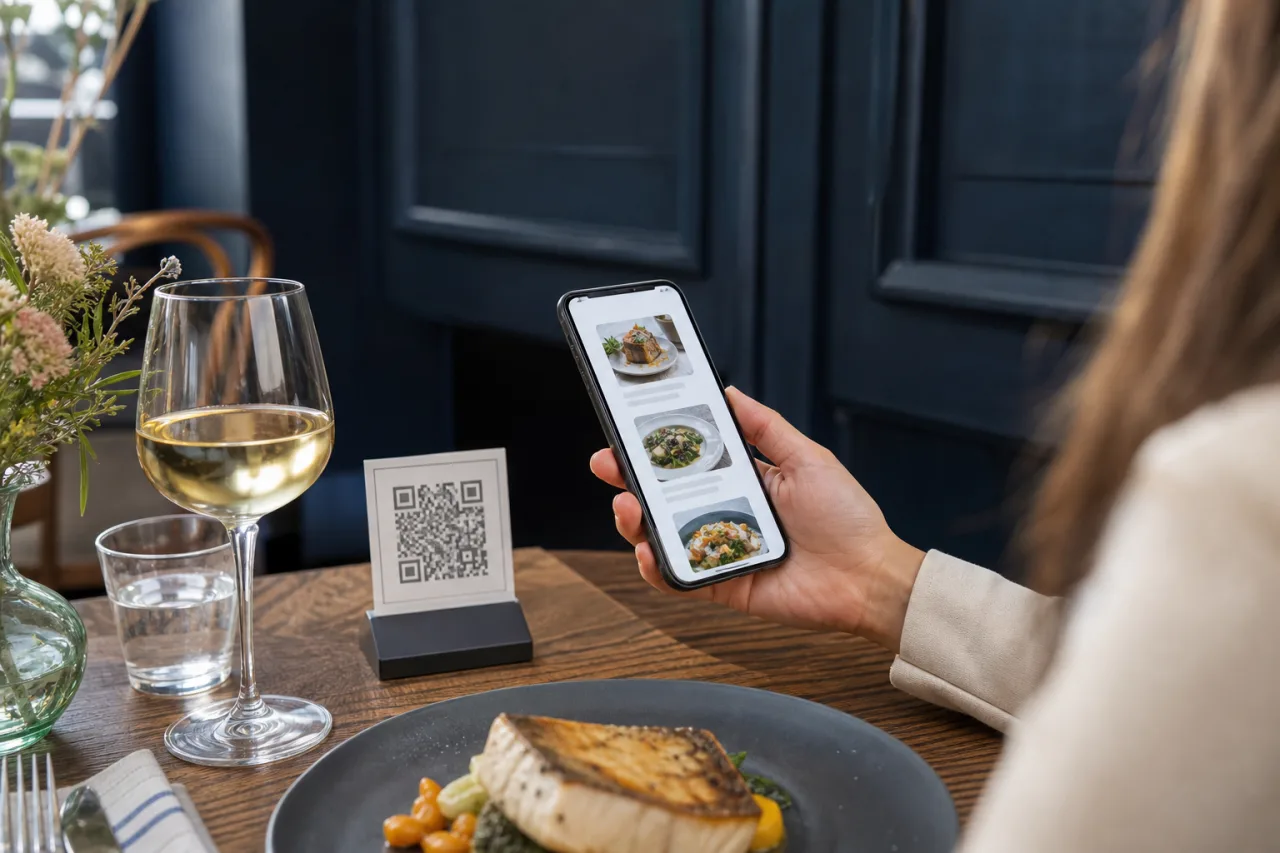 QR code de table donnant accès au menu du restaurant