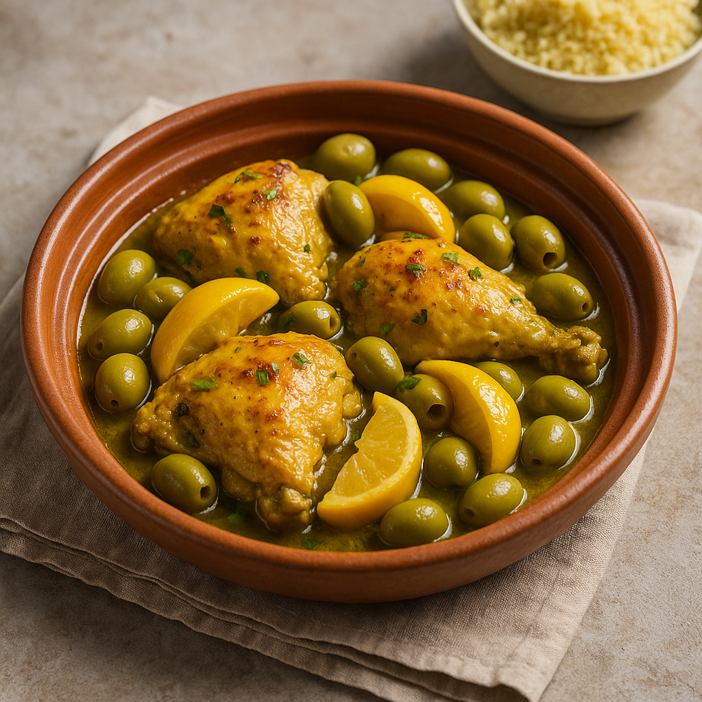 Tajine de Poulet aux Citrons Confits