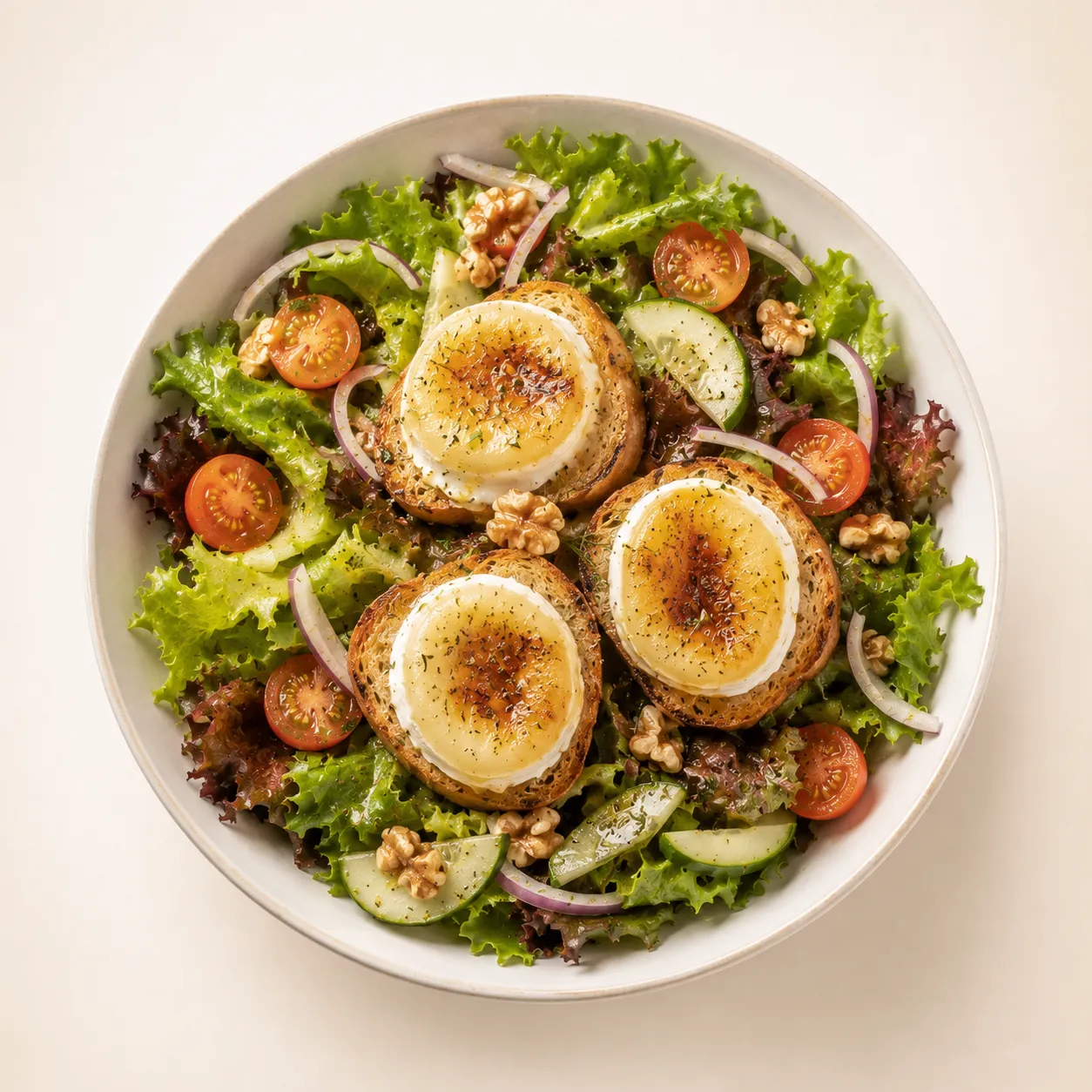 Salade chèvre chaud